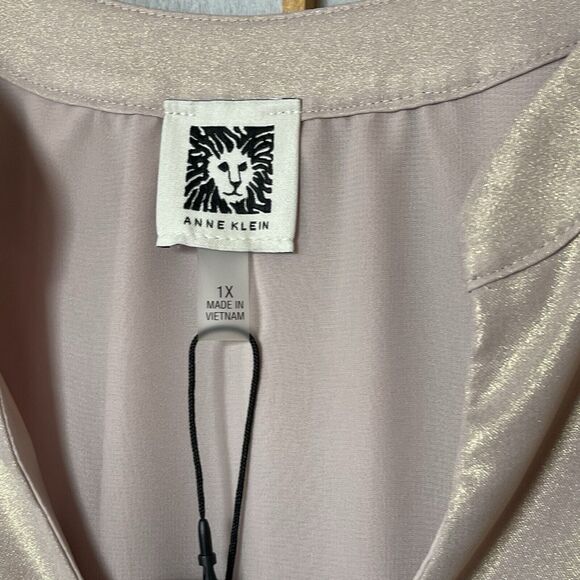 Anne Klein Ballet Gold Blouse 1X NWT - Picture 3 of 6